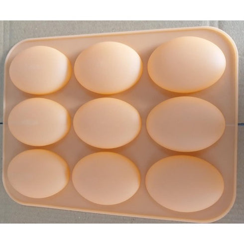 EGG SHAPE - OVAL MOULD 70 GM ( 9 Cavity)