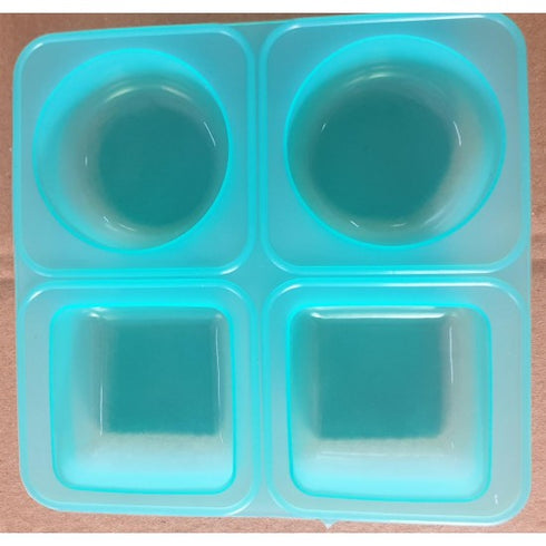 ROUND+SQUARE - MOULD 125 GM ( 4 Cavity)